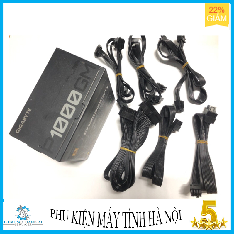แหล่งพลังงาน Gigabyte P1000GM 1000w 80plus สีทอง