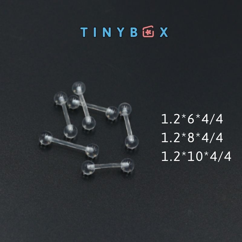 [REAL IMAGE] ต่างหูใสพื้นฐานหลายขนาด - ต่างหู Unisex