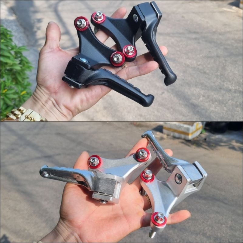 พักเท้ามาเลย์พร้อมสกรูและแหวนรองยึด exciter 150/155/Y15ZR/MXKING 150