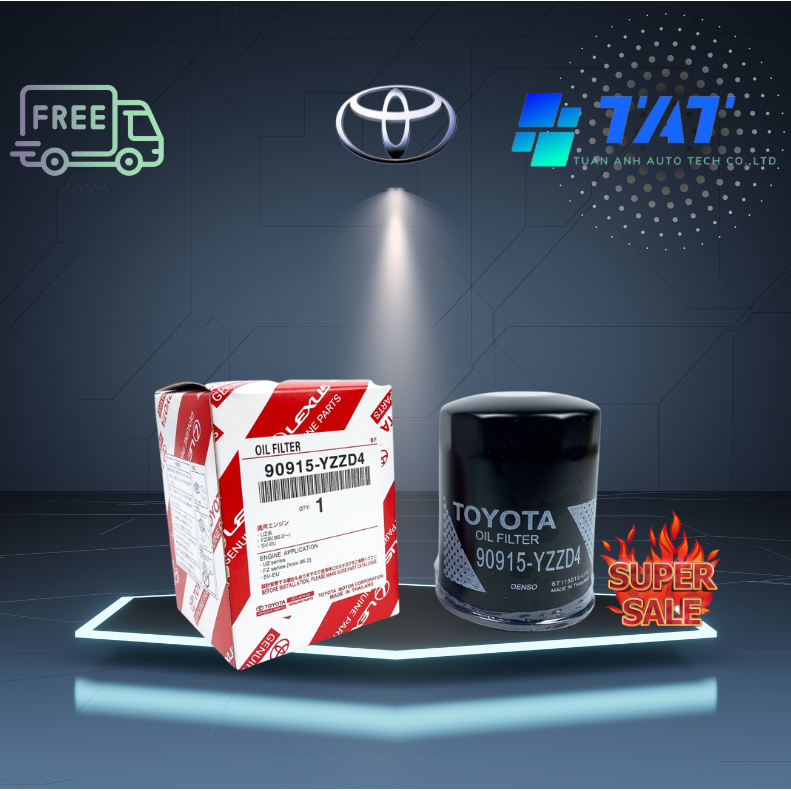 กรองน้ํามันเครื่อง Toyota Fortuner, Innova, Hilux (90915-YZZD4)