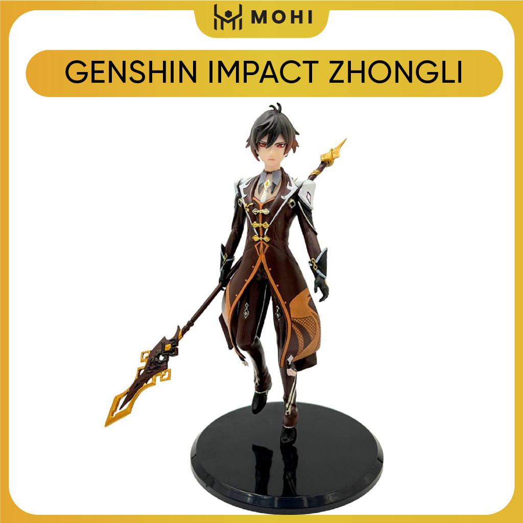 Genshin Impact Zhongli Figure High 19cm น้ําหนัก 130 กรัม - ฟิกเกอร์ Genshin Impact - พร้อมกล่องสี