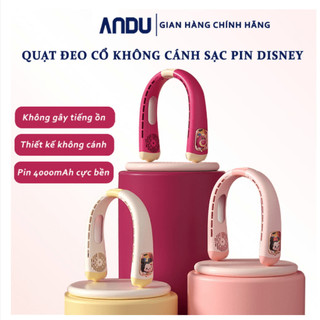 2023 dâu tây gấu không lá quạt treo cổ mùa hè làm mát mini quạt nhỏ cầm tay có thể sạc lại dễ thương cô gái