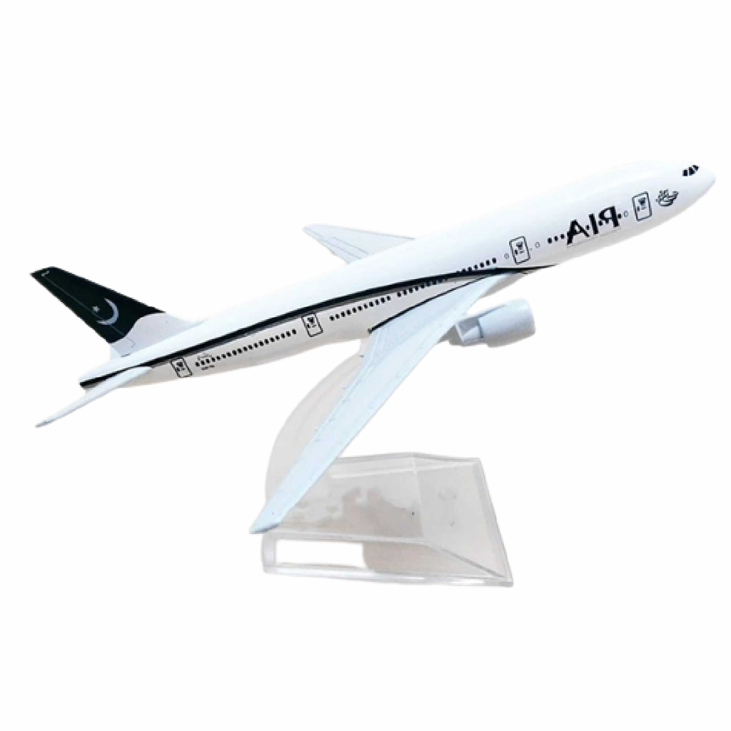 โมเดลเครื่องบินแสดงพร้อมฐานโลหะผสมแบบถอดได้ ขนาด 16ซม. ซีรีส์ B Pakistan PIA Airlines B777-200 MB161
