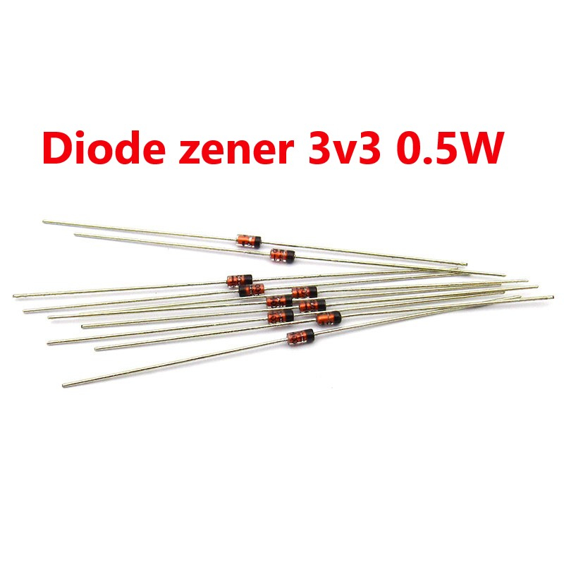 [แพ็ค 10 ชิ้น] zener Diode 3v3 3.3v 0.5W pin