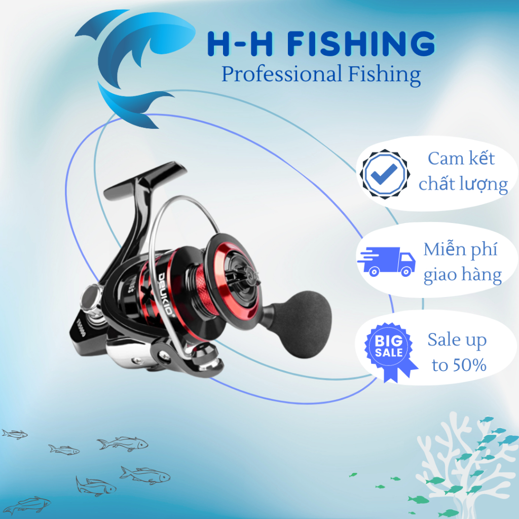 รอกตกปลา DEUKIO FS รอก FS รอกตกปลาโลหะ FS 2000 - FS 3000 -FS 4000 - FS 5000 - FS 6000 - FS 7000