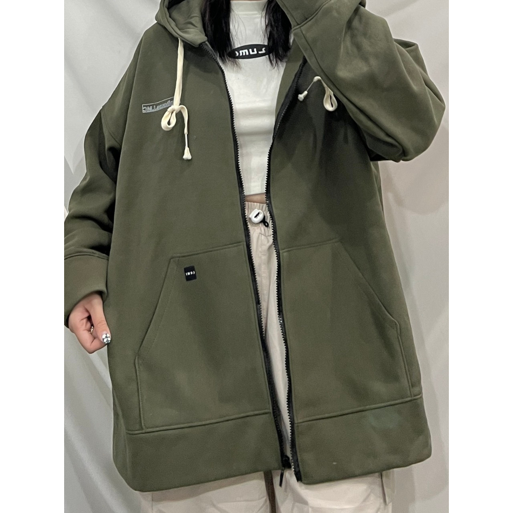LUMIHOUSE.LMC C50 LUMI HOUSE GREEN ZIP HOODIE