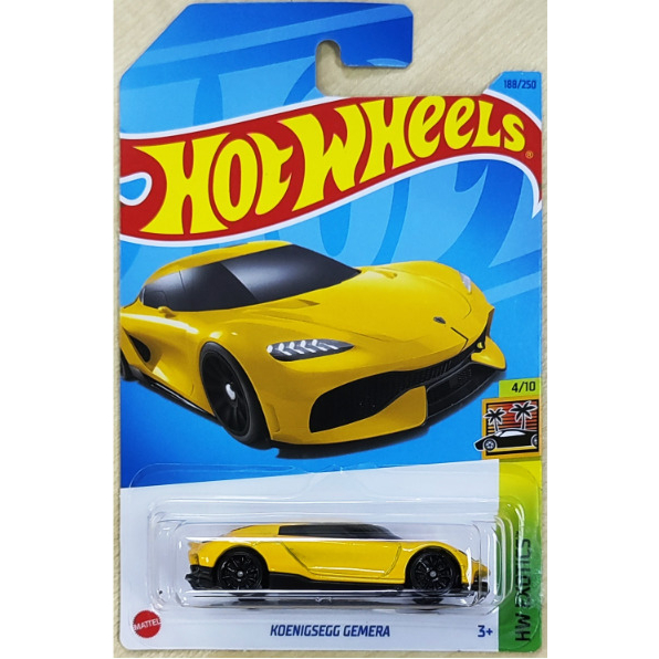 Hot Wheels 1/64 Koenigsegg Gemera รถโมเดลสีเหลือง (ใหม่)