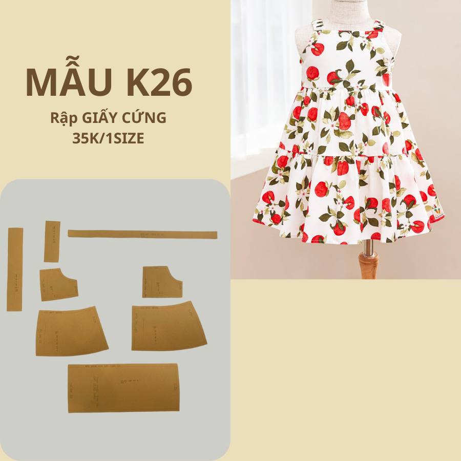 กระดาษแข็ง PRE-CUT BABY DRESS K26