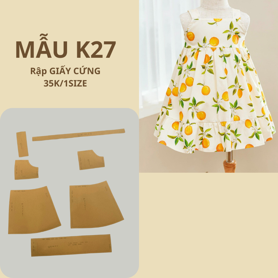กระดาษแข็ง PRE-CUT BABY DRESS K27