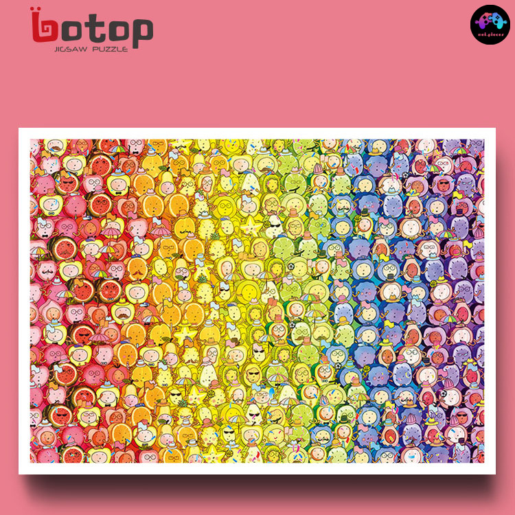 [ผลไม้สีรุ้ง] ชุดจิ๊กซอว์ปริศนา Botop 1000 ชิ้น (กระดาษแข็งสีดํา) - จิ๊กซอว์ Botop 1000 ชิ้น -