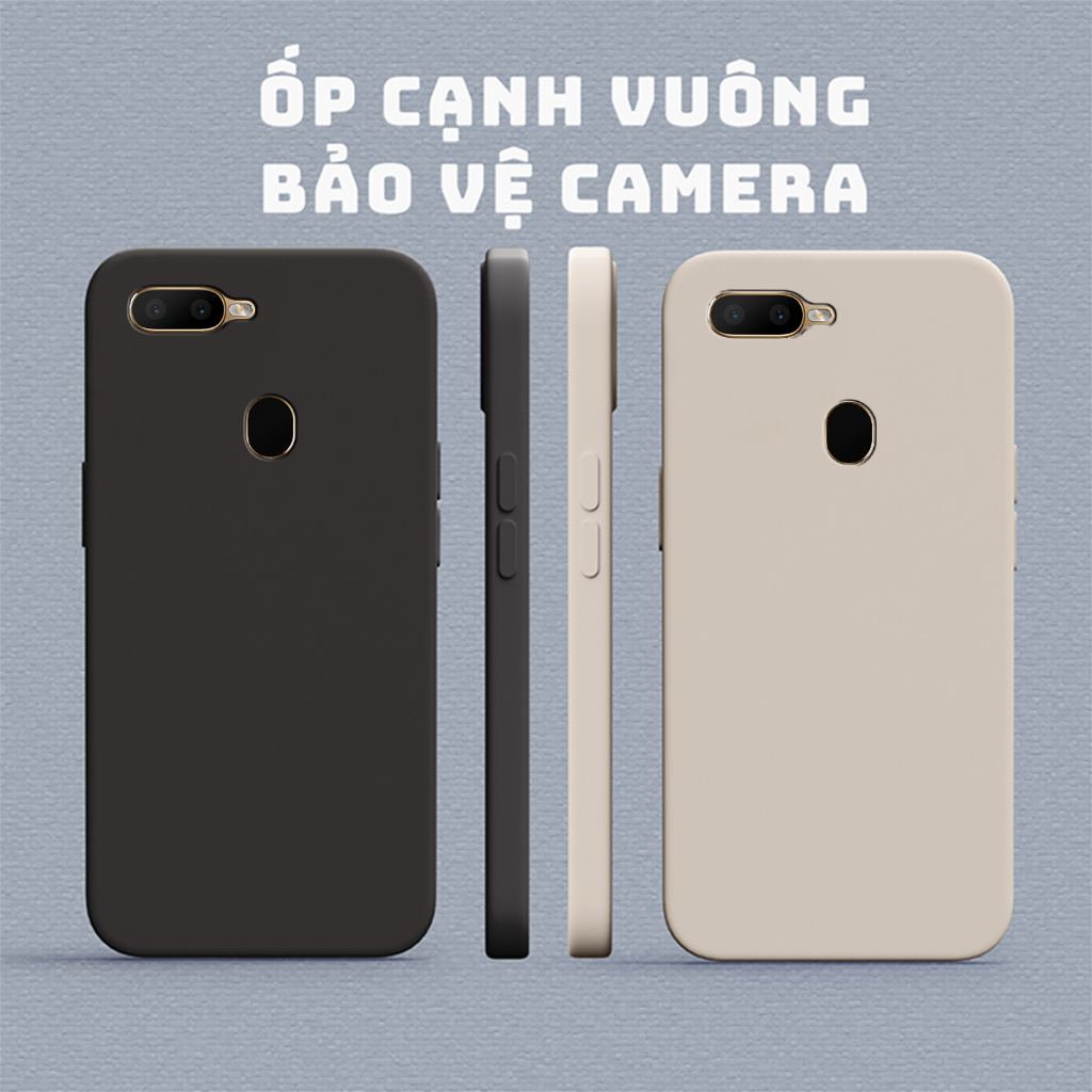 เคสโทรศัพท์ Square Edge สําหรับ OPPO A5S / A12 / A7/ F9 | SMOOTH TPU CASE FULL CAM PROTECTION