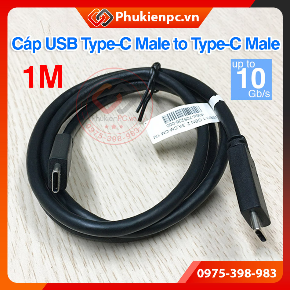 สาย Type-C to Type-C ความเร็ว 10Gbps ยาว 1M เชื่อมต่อแล็ปท็อปกับ Box M.2 NVMe HDD SSD Box type C สํา