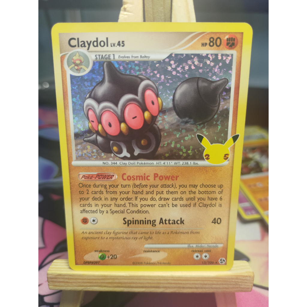 [KW2 Pokemon] [EN] Pokemon Claydol Card - 15/106 - Holo Rare (Classic Collection)