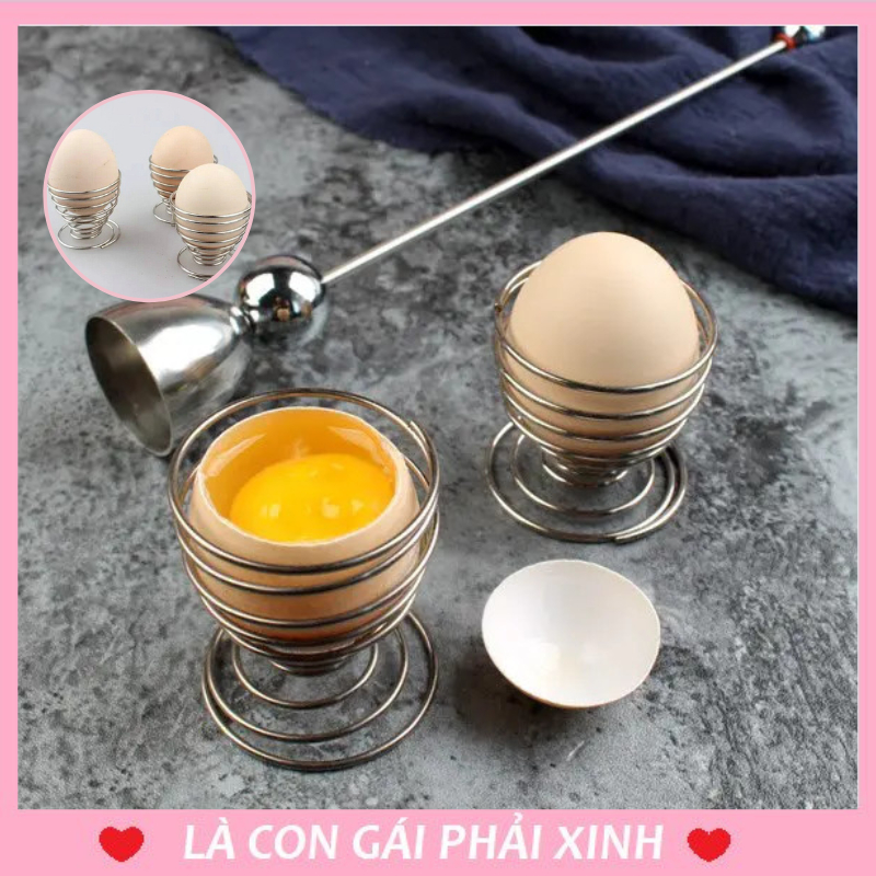 XO COMBO 5 Handy Metal Spiral Egg Cups ถ้วยไข่ดีไซน์สปริงเกลียว
