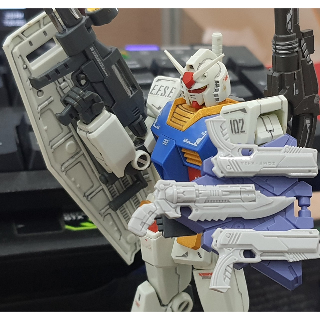 HG RG 1/144 figma 1/12 อุปกรณ์เสริมหล่อสีเขียวจาก Testament Gundam Robot damashii