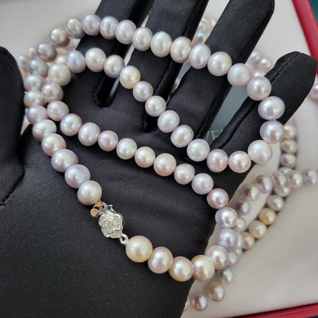 สร้อยคอ Hemera ที่สมบูรณ์แบบพร้อมไข่มุกน้ําจืดคุณภาพ AAA เงาสวยงาม HMR61AAA