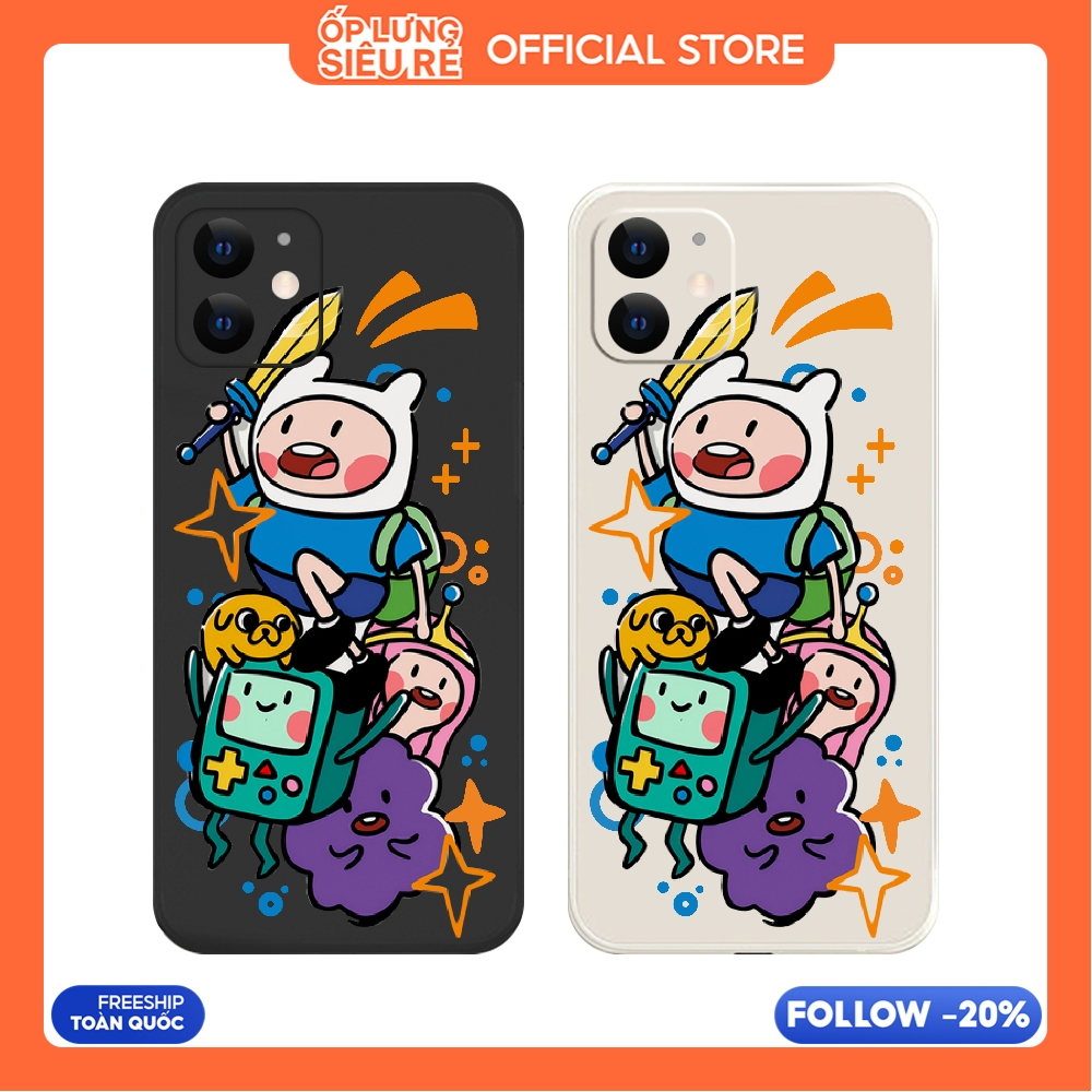 IPhone 11/14 Pro Max/15 Pro Max/16 Pro Max/17 Pro Max TPU Square Edge Ad Venture Time Case