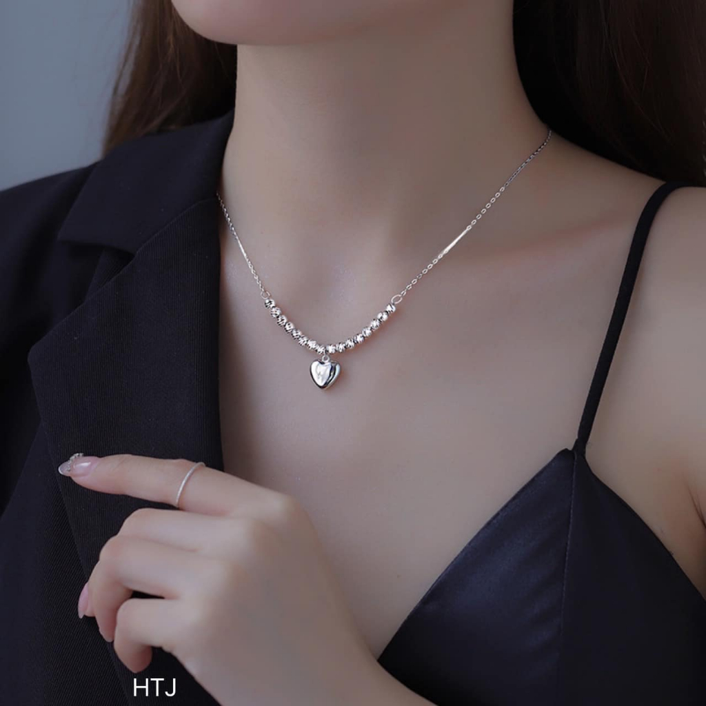 สร้อยคอจี้หัวใจผู้หญิงทําจากเงินอิตาลี นางสาว020