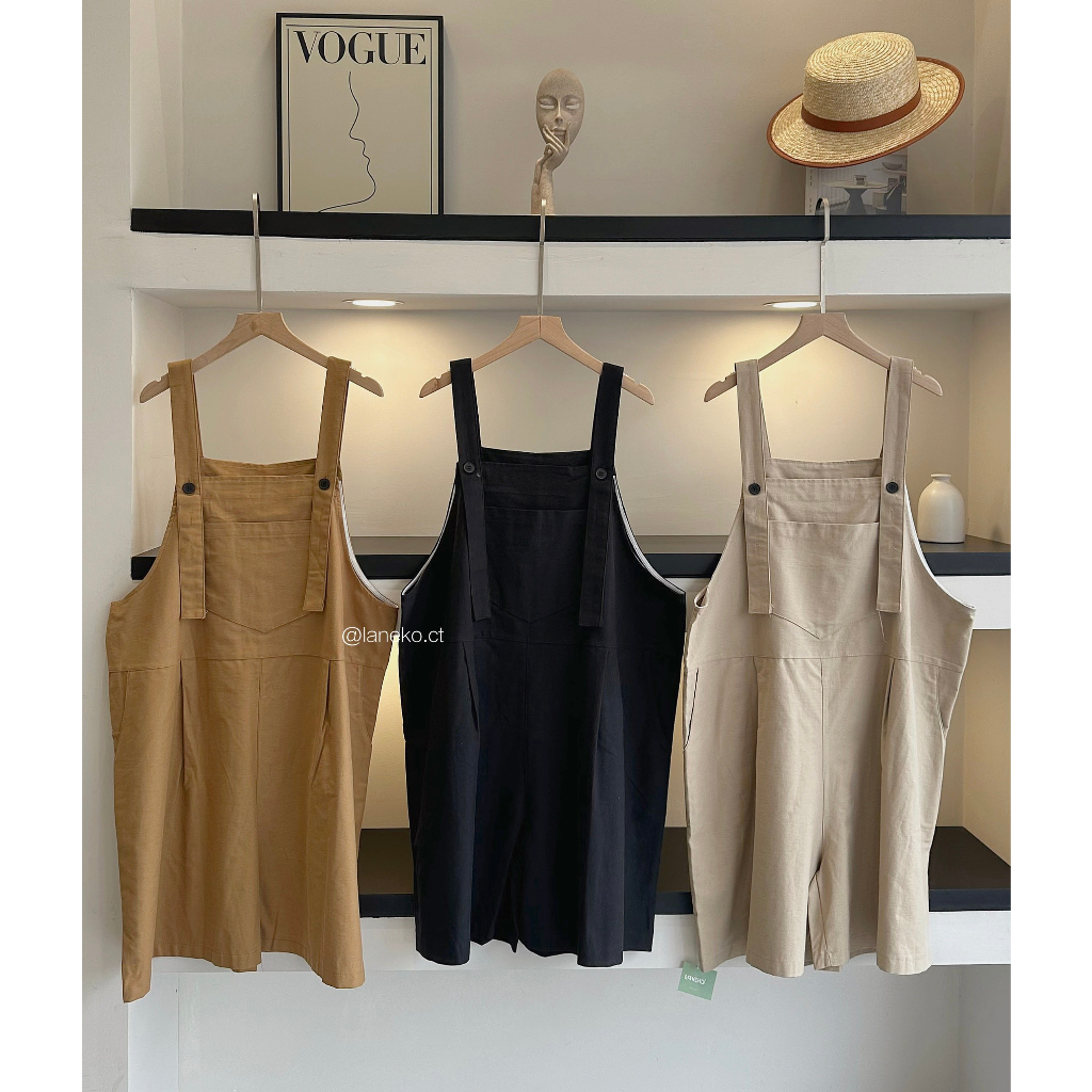 เดรสกระดุมสีดําสีกากี 588+ 8333 ลาเนโกะ 3 สี