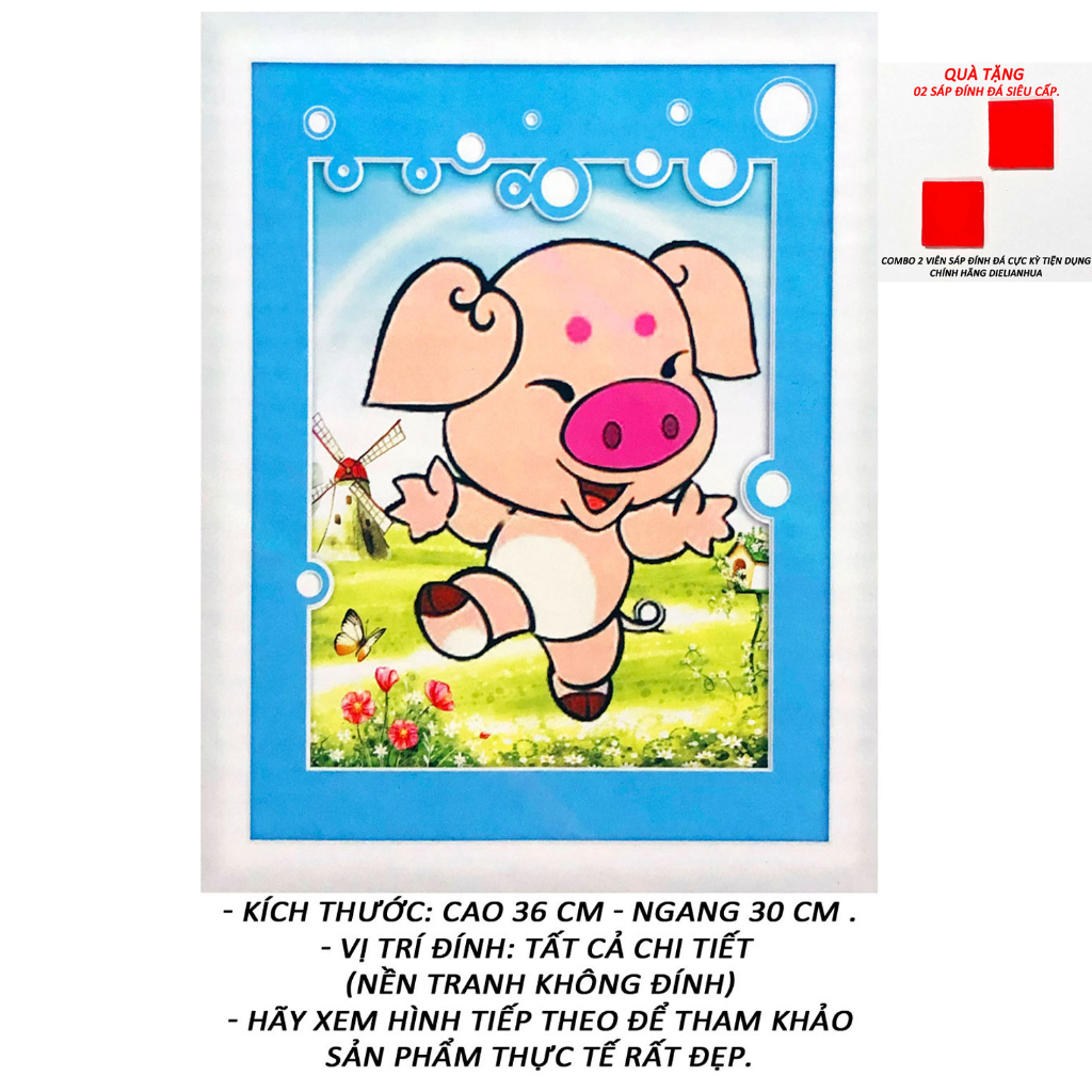 Cute Piglet Diamond Painting 01 - Minh Hien Painting (DIY DIAMOND)