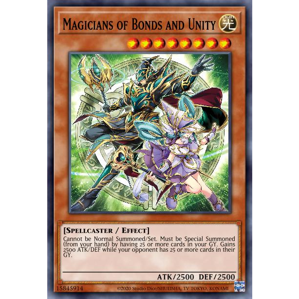 Magicians of Bonds และ Unity Card (DUNE-JP000) - Platinum Rare - ฟรีห่อพลาสติกสําหรับการเก็บรักษา