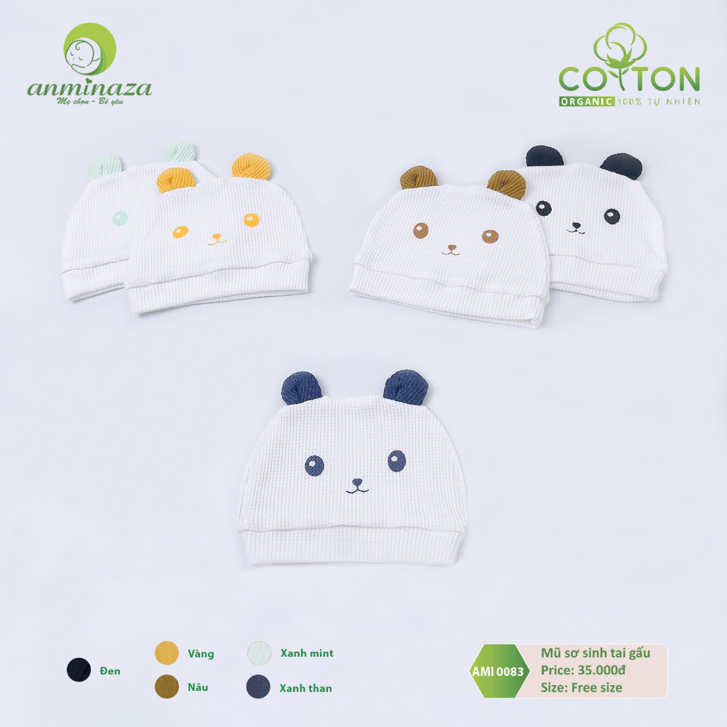 หมวกทารกแรกเกิด Anmina หูหมี Panda Baby AMI0083