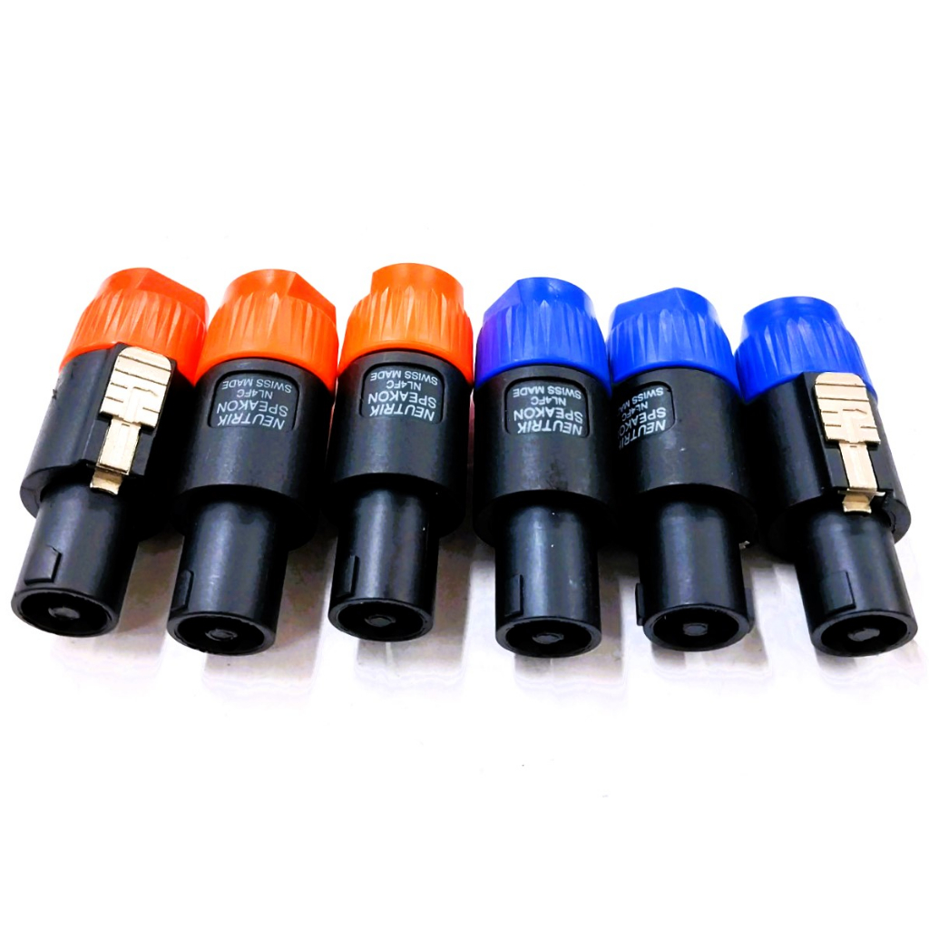 NEUTRIK (Coda) SPEAKON NL4FC แจ็คลําโพงสีน้ําเงินและสีส้ม