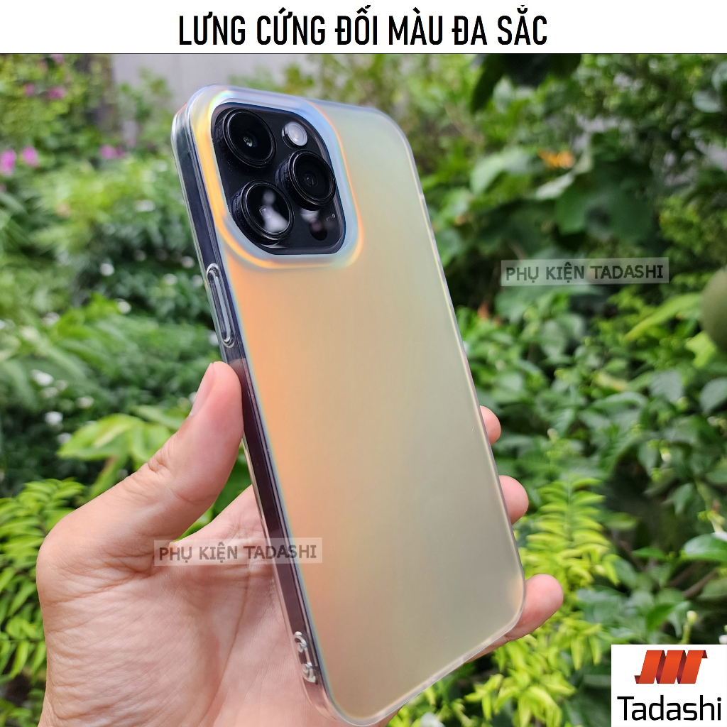 เคสเปลี่ยนสีสําหรับ Iphone 14 Pro Max/ 14 Pro/ 14 Plus, IP 13 Pro Max/ 13/ 13 Pro Anti-Fingerprint, กันกระแทกสีส้มป้องกันขอบ