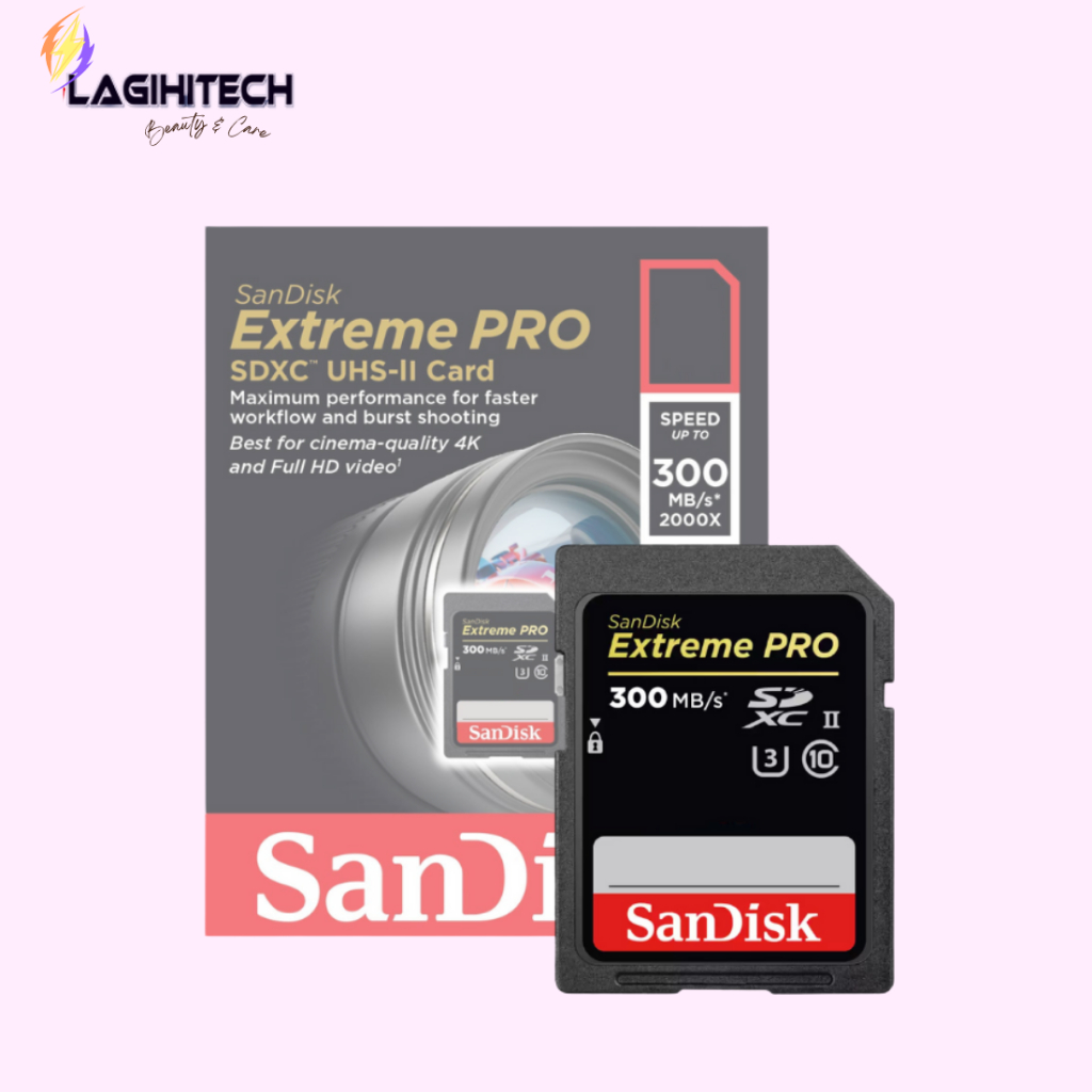Sandisk Extreme Pro 64GB / 128GB UHS-II U3 300MB /s SDXC การ ์ ดหน ่ วยความจํา - 5 ปี
