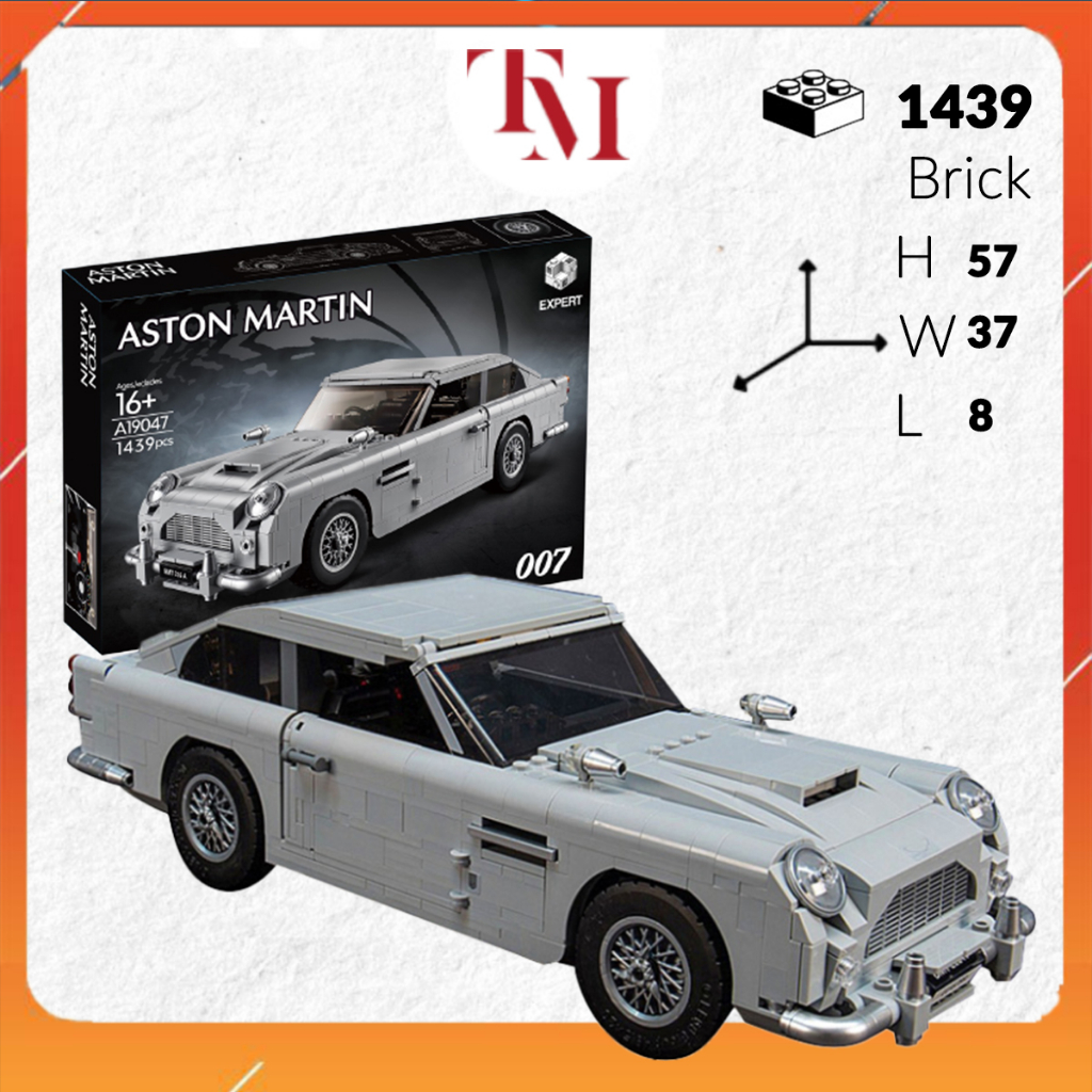 Technic Aston Martin DB5, James Bond 007, Ratio Of 1:10 Supercar Assembly Model Toy