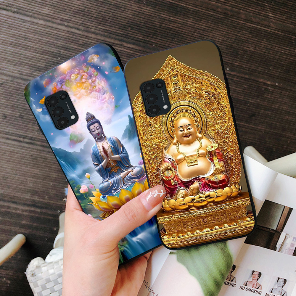 ฝาหลังสําหรับ oppo reno 5 / oppo reno 5 4g / oppo reno 5 5g พิมพ์ด้วยภาพพระโพธิสัตว์