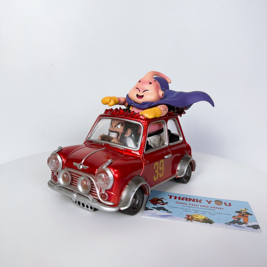 Majin Buu โมเดลนั่งบนรถ Mr Santa, dragonbgall Ma Bu vs Santa รุ่น 12cm Ongchumohinh-MH482