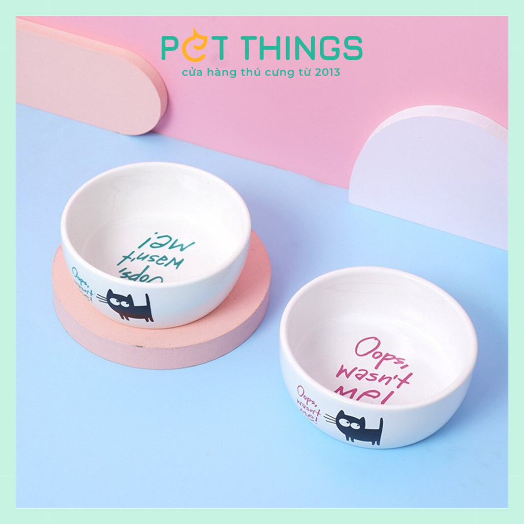 Elite Oops ชามเซรามิกสําหรับสุนัขและแมว 12.7*4.7 ซม