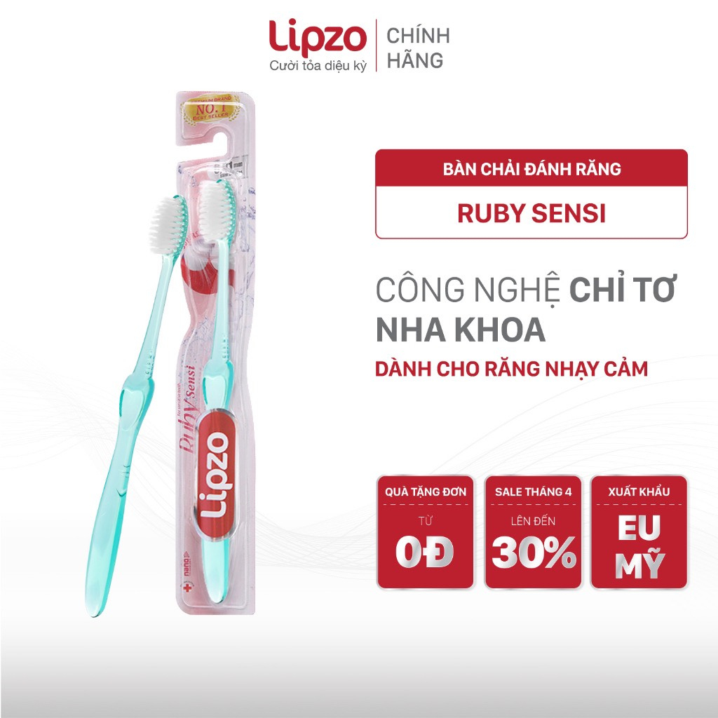 แปรงสีฟัน Lipzo Ruby Sensi เหมาะสําหรับผู ้ หญิงที ่ มีเคลือบฟันอ ่ อนแอ
