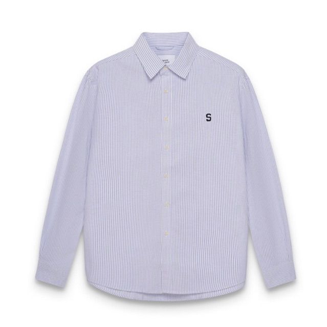 Silencestandard Premium Oxford Shirt S Logo ปัก/น้ําเงิน [SO02]