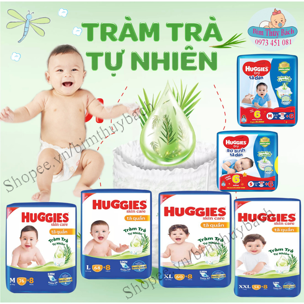 Huggies Dry Super Jumbo Diapers/Pants Large Pack Size M74/L68/XL62/XXL56 รุ่นใหม่