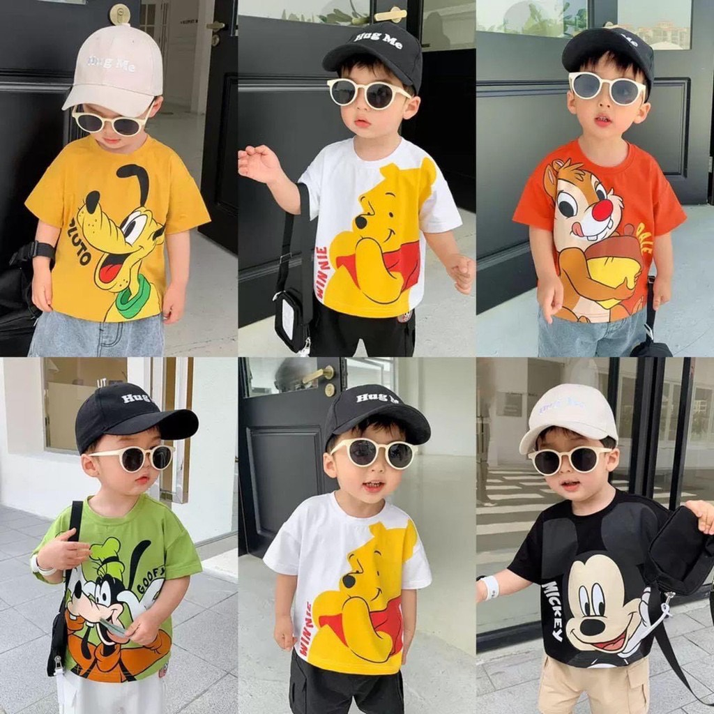 Combo เสื้อยืด ANIMAL PRINTED 3 ชิ้นสําหรับ BOYS AND GIRLS