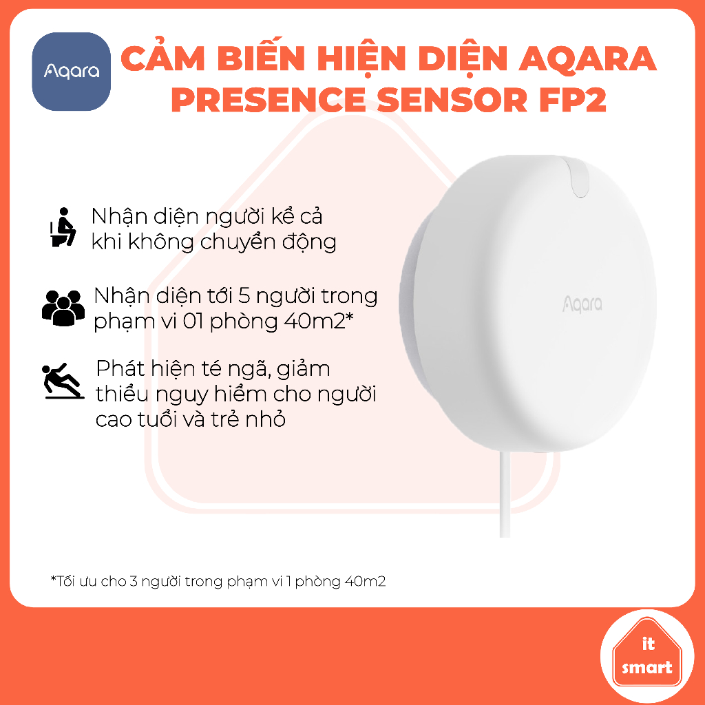 Aqara FP2 Human Presence Sensor ตรวจจับเมื่อนั่งนิ่ง เข้ากันได้กับ Homekit