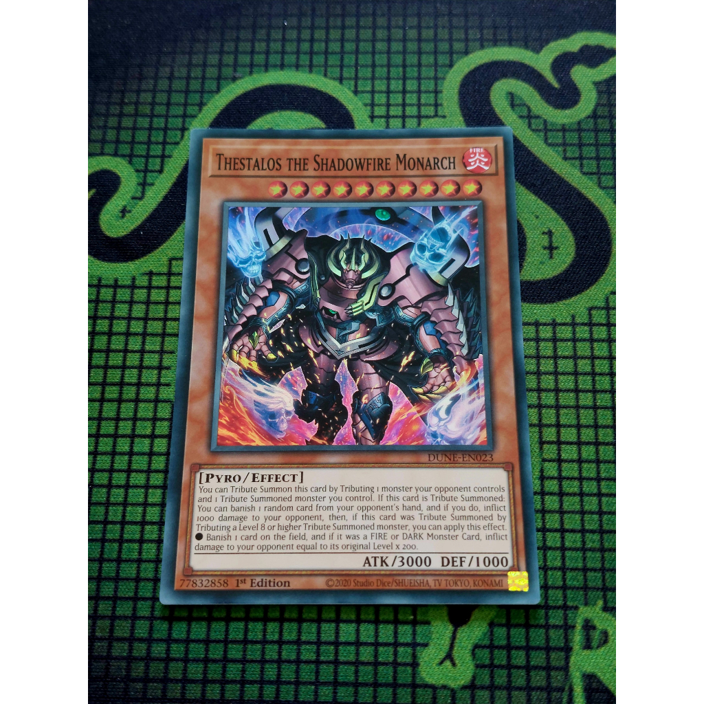 [ Do Lac Shop ] Yugioh Monster Thestalos the Shadowfire Monarch Card - DUNE-EN023 - Super