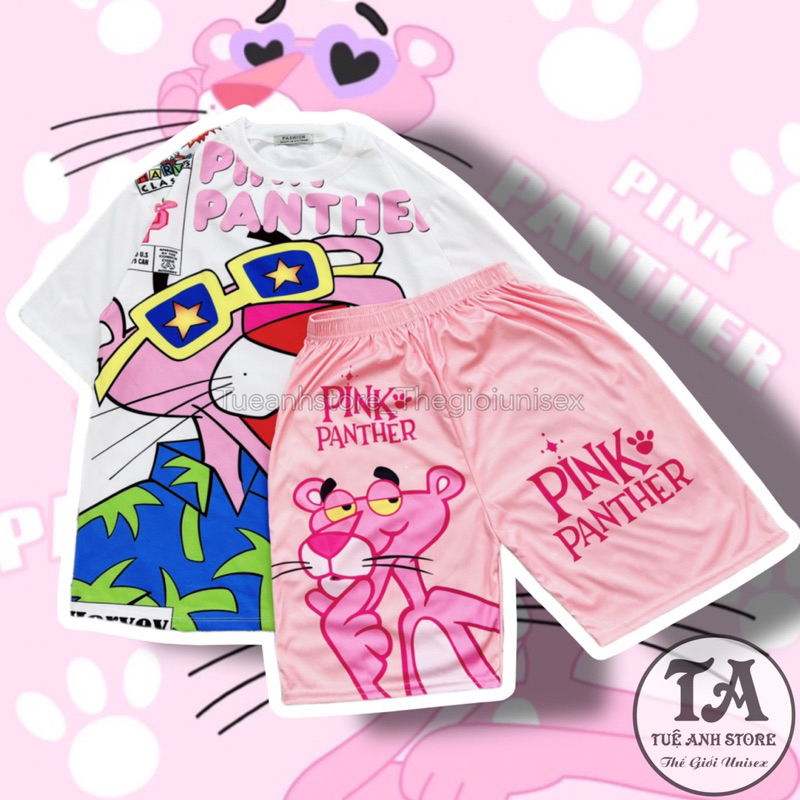 [ 20 รูปแบบ ] Pink Panther cotton Pink Panther Thigh Set Cartoon cute Clothes - Unisex Wide form Cartoon Home Wear