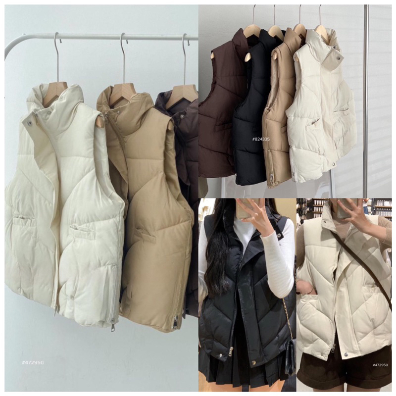 | HCM HCM HCM | เสื้อกั๊กพองสไตล์เกาหลี