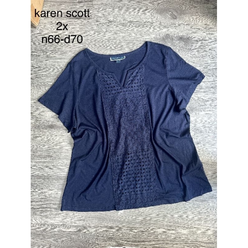เสื้อยืด Karen scott ของแท้ ไซส์ใหญ่