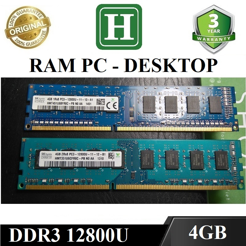 Pc DDR3 ram (PC3🏠 4GB BUS 1600 (12800U🏠, ram แบบซิงโครนัสที ่ ทนทานและเสถียรเป ็ นพิเศษ