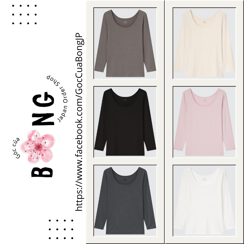 Uniqlo Japan Wide Neck Heattech Thermal Jacket สําหรับผู้หญิง - รหัส 438937