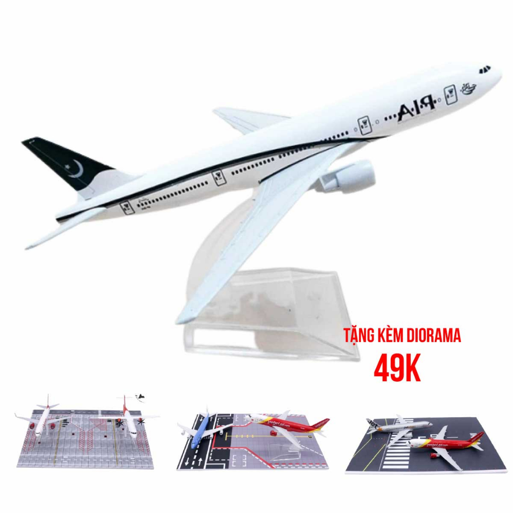 เครื่องบินโลหะปากีสถาน รุ่น PIA Airlines โบอิ้ง B777-200 16ซม. MB16171