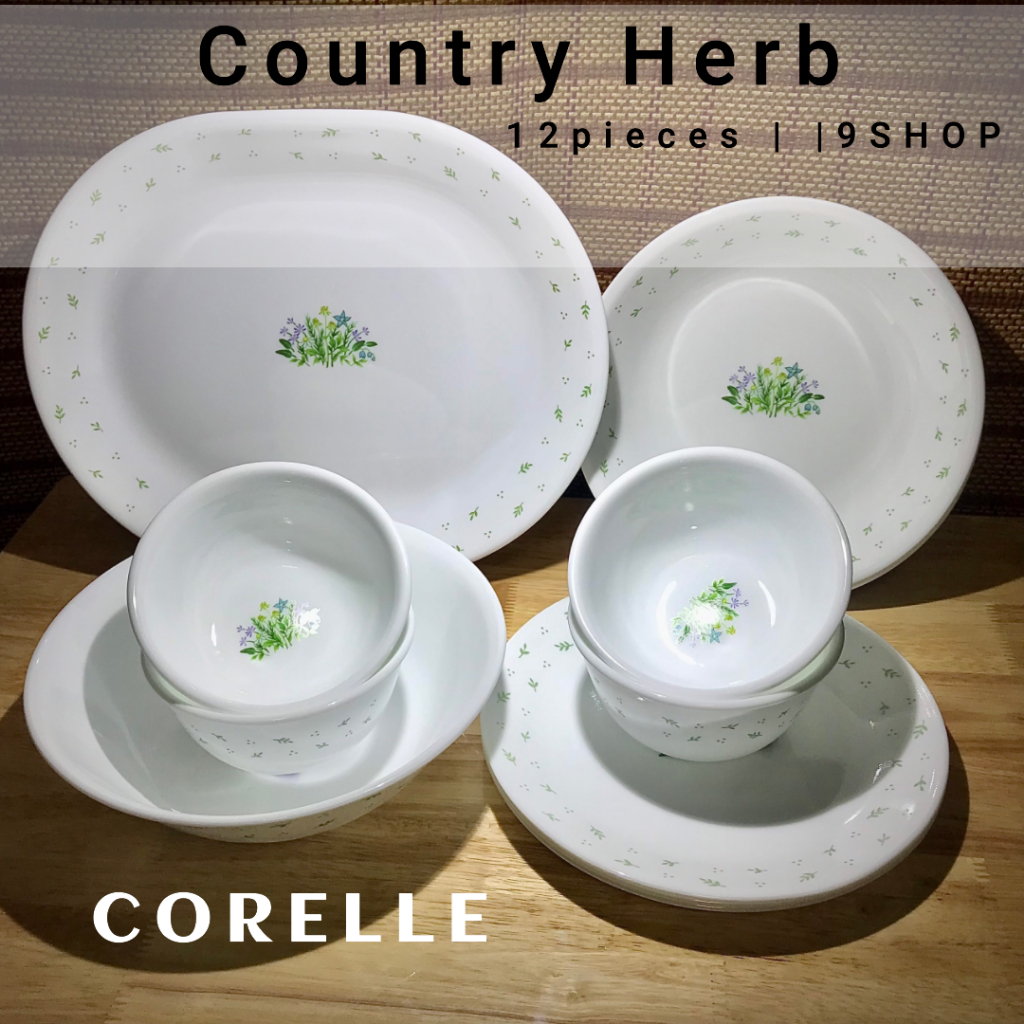 Corelle USA - Herb Country - จานดองเต ็ ม 12 จาน