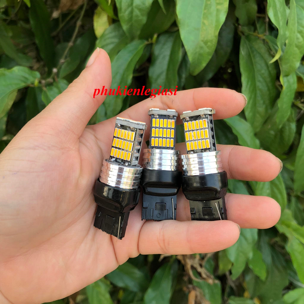หลอดไฟ LED T20 7440 W21W WY21W ไฟเบรค ไฟท้ายสําหรับรถยนต์และชิปมอเตอร์ไซค์ 4014