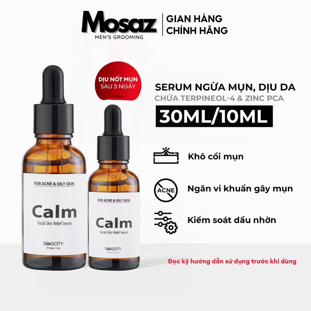 Men Stay Simplicity Calm Skin Relief Facial Serum 10ml - 30ml