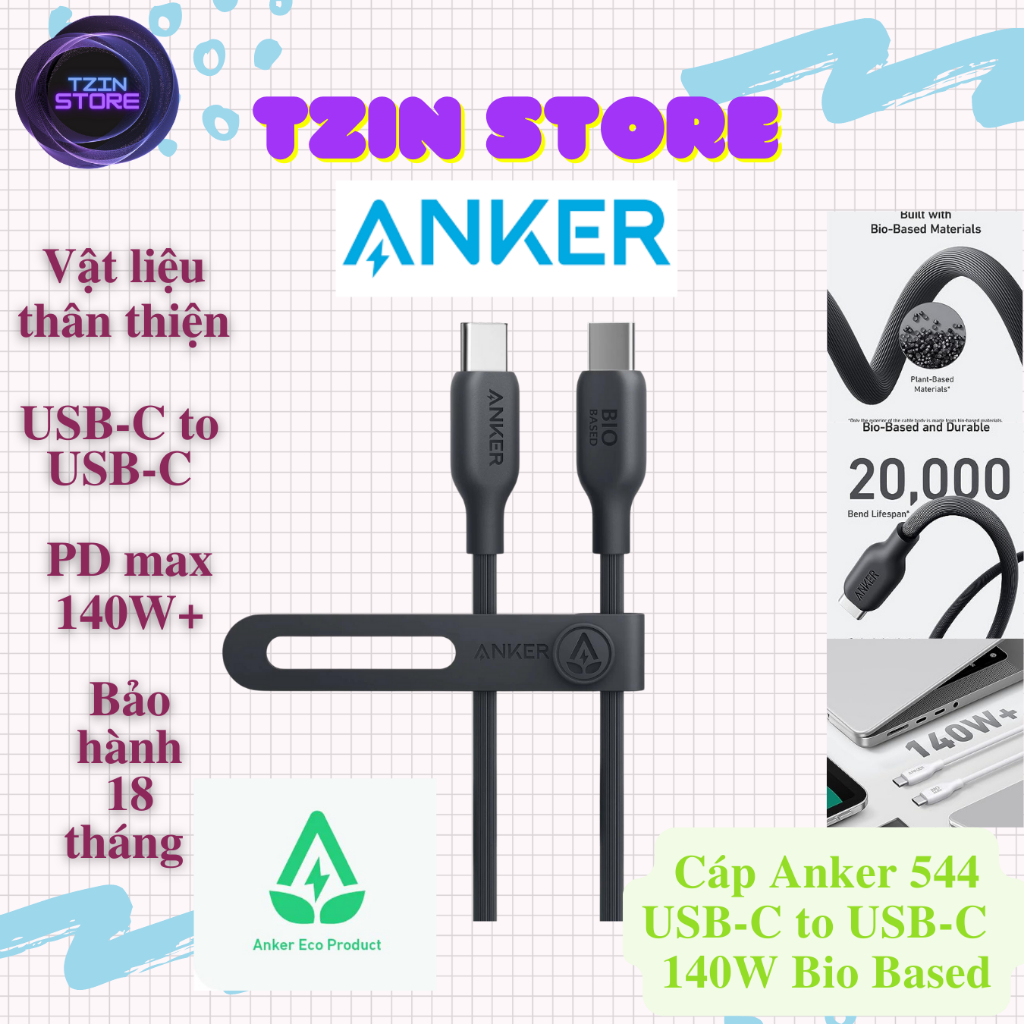 Anker 543,544 สาย USB-C to USB-C (ชีวะ) - A80F1/ A80F2 18 เดือน