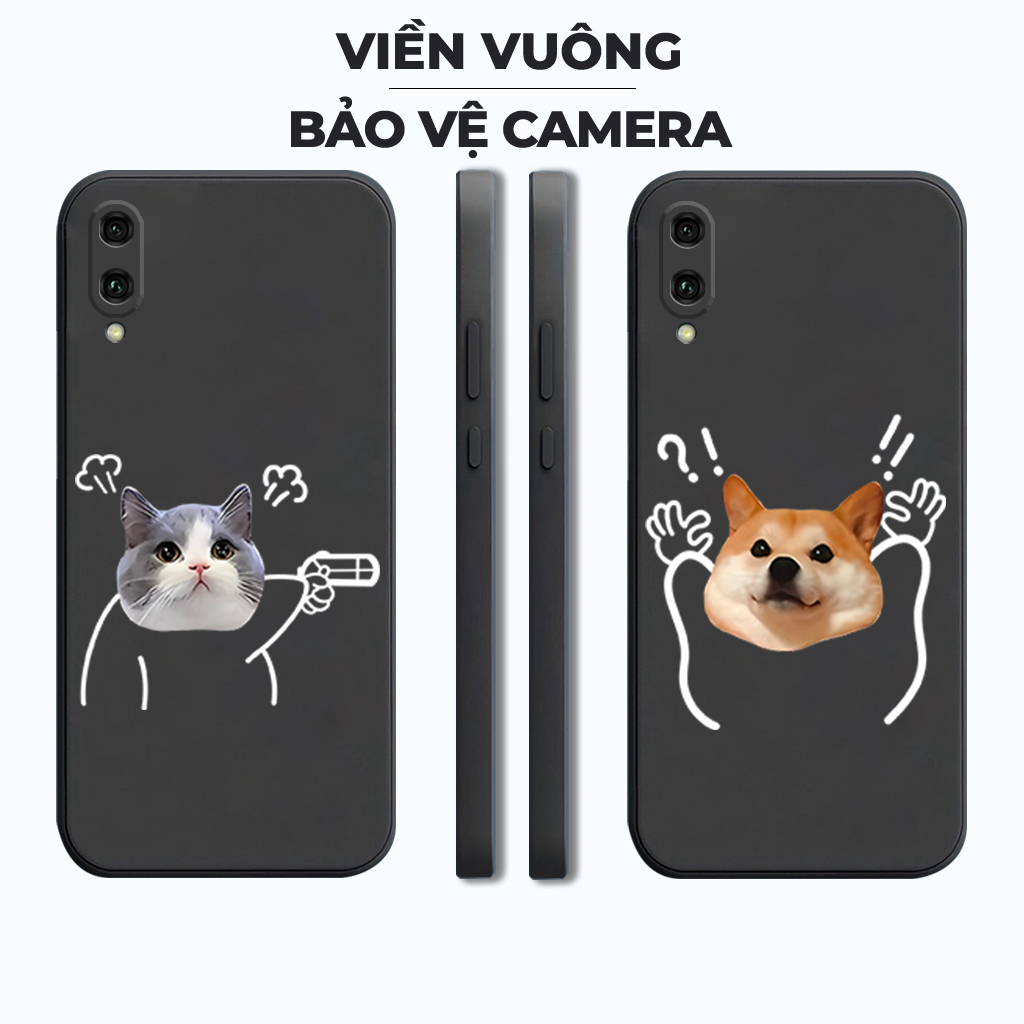 Huawei Y7 Pro 2019, Y9 2019, Nova 3i เคสซิลิโคนอ ่ อนนุ ่ มปกป ้ องกล ้ องคู ่ น ่ ารัก , การ ์ ตูนสุนัขแมว